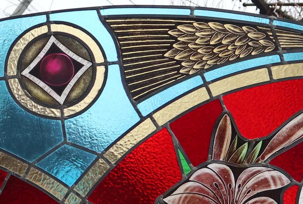 Floral ornament, detail 2 · Lucian Butucariu · Stained glass
