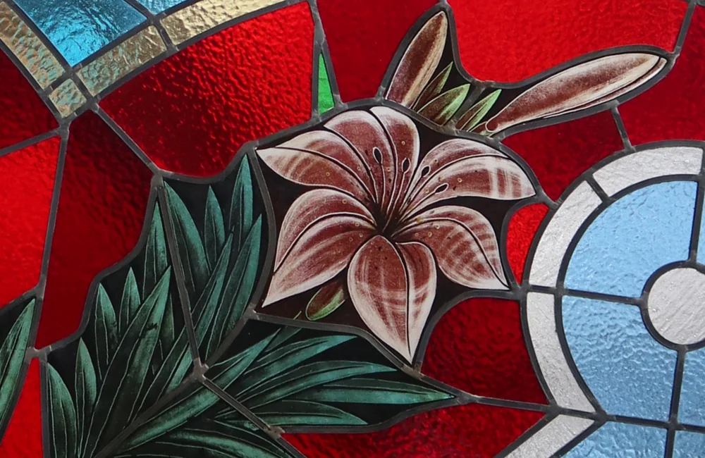 Floral ornament, detail 3 · Lucian Butucariu · Stained glass