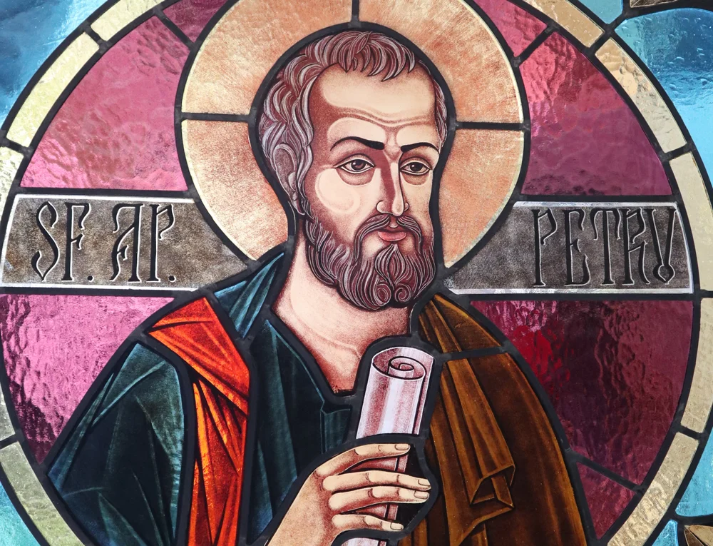 Saint Peter · Lucian Butucariu · Stained glass