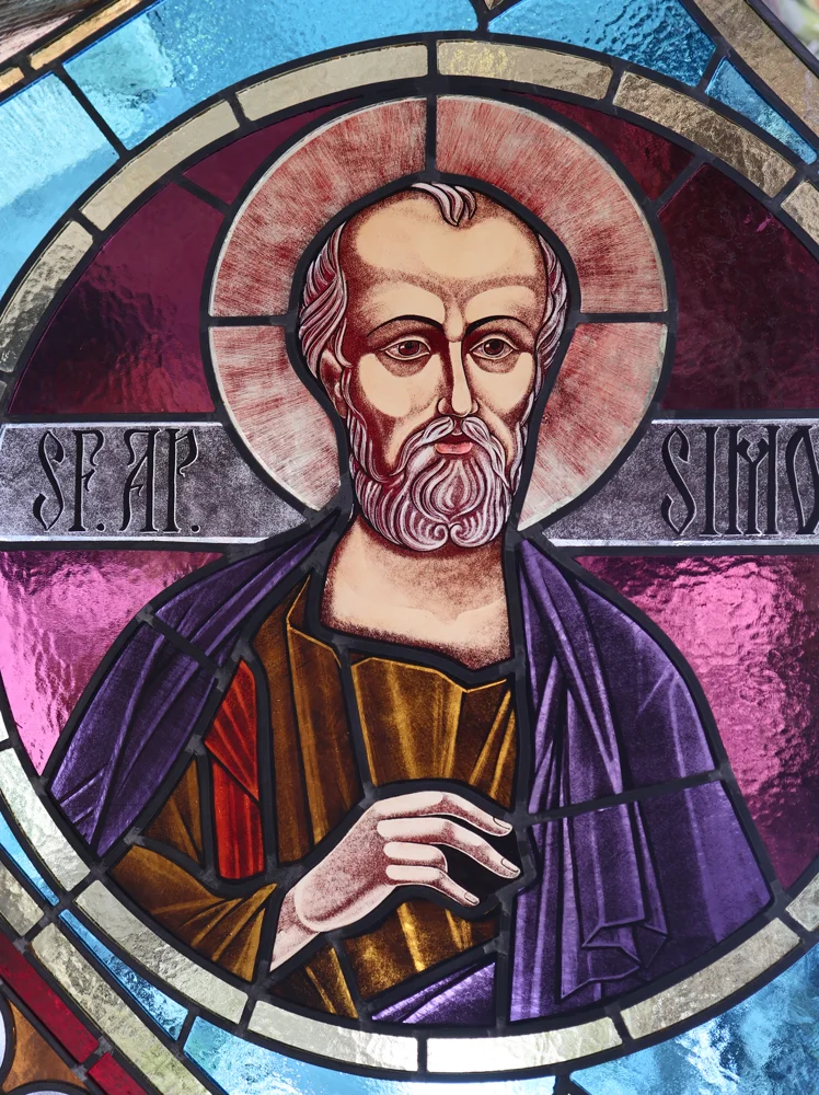 Saint Simon · Lucian Butucariu · Stained glass